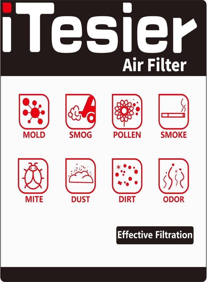 ITESIER Cabin Engine Air Filter kit for Corolla (2020-2025), Corolla Cross, CHR, (NOT FOR HYBRID) Replaces 17801-F0020, 87139-58010 - Image 2