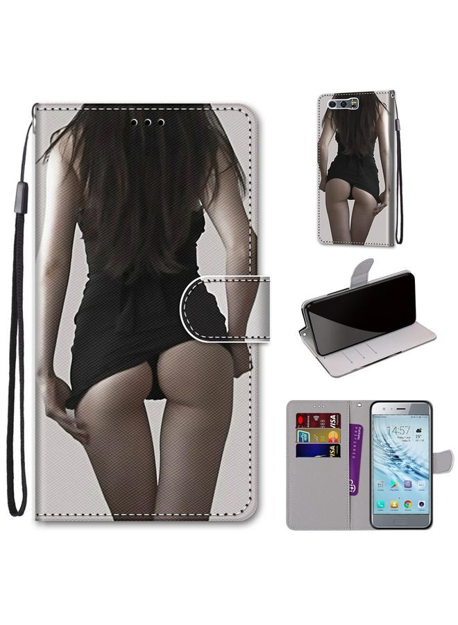S-TOP Case For Huawei Honor 9 Coloured Drawing Cross Texture Horizontal Flip PU Leather Case with Holder & Card Slots & Wallet & Lanyard - Image 1