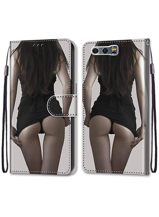 S-TOP Case For Huawei Honor 9 Coloured Drawing Cross Texture Horizontal Flip PU Leather Case with Holder & Card Slots & Wallet & Lanyard - Image 2