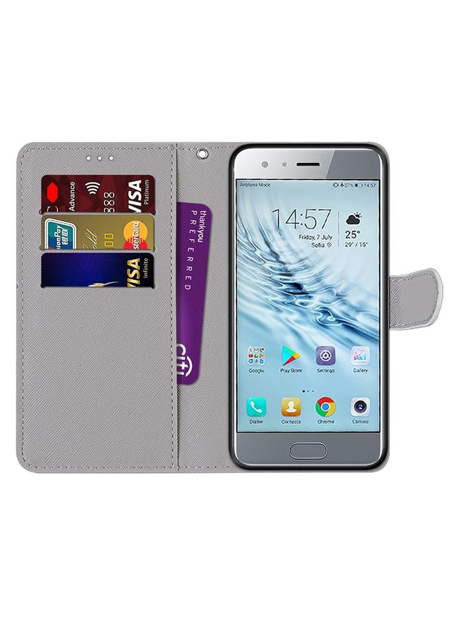 S-TOP Case For Huawei Honor 9 Coloured Drawing Cross Texture Horizontal Flip PU Leather Case with Holder & Card Slots & Wallet & Lanyard - Image 3