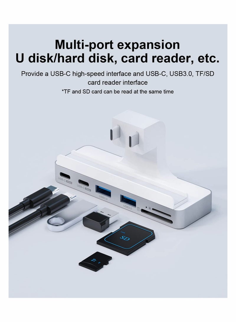 For iMac Hub with 4K@60Hz HDMI, USB C 3.1, USB 3.0 Ports and SD/Micro SD Card Reader, USB-C Clamp Hub USB C Docking Station for iMac 2021 24 inch - Image 2