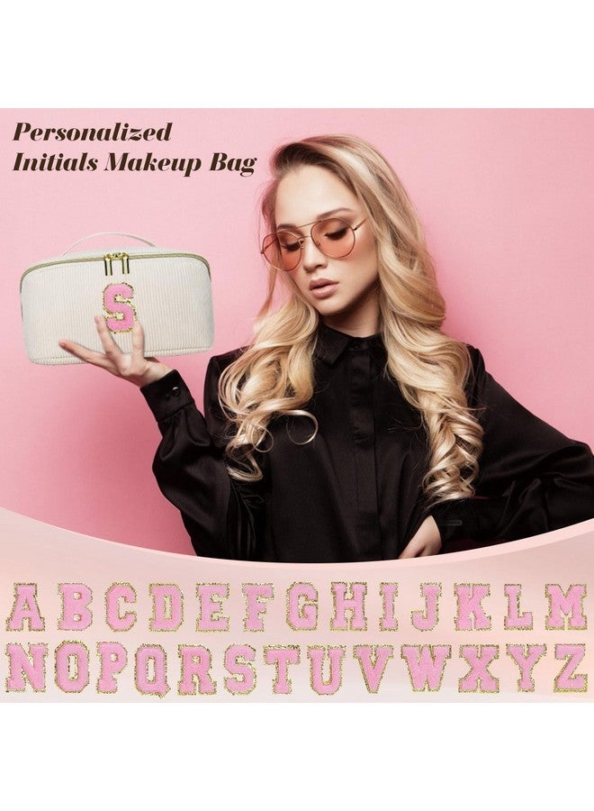 DTBG Personalized Cosmetic Bag, Inital Makeup Bag Birthday Gift Stuff Bag For Women Large Capacity Travel Make Up Bag Pouch Cute Quilted Preppy Makeup Bag Gifts For Girls, Wife - S - Image 5