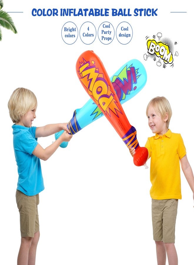 Sonarun 56 Pack 18 Inch Inflatable Baseball Bats Inflatable Toy Bats Blow Up Baseball Bat Inflates for Birthday Swimming Pool Carnival Party Favors - Image 4