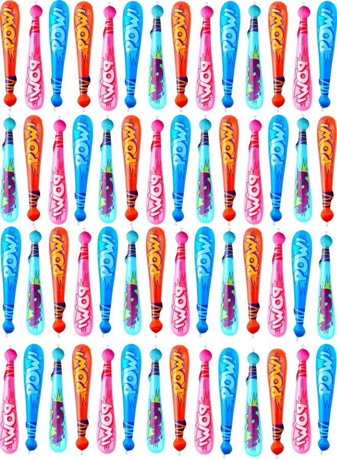 Sonarun 56 Pack 18 Inch Inflatable Baseball Bats Inflatable Toy Bats Blow Up Baseball Bat Inflates for Birthday Swimming Pool Carnival Party Favors - Image 1
