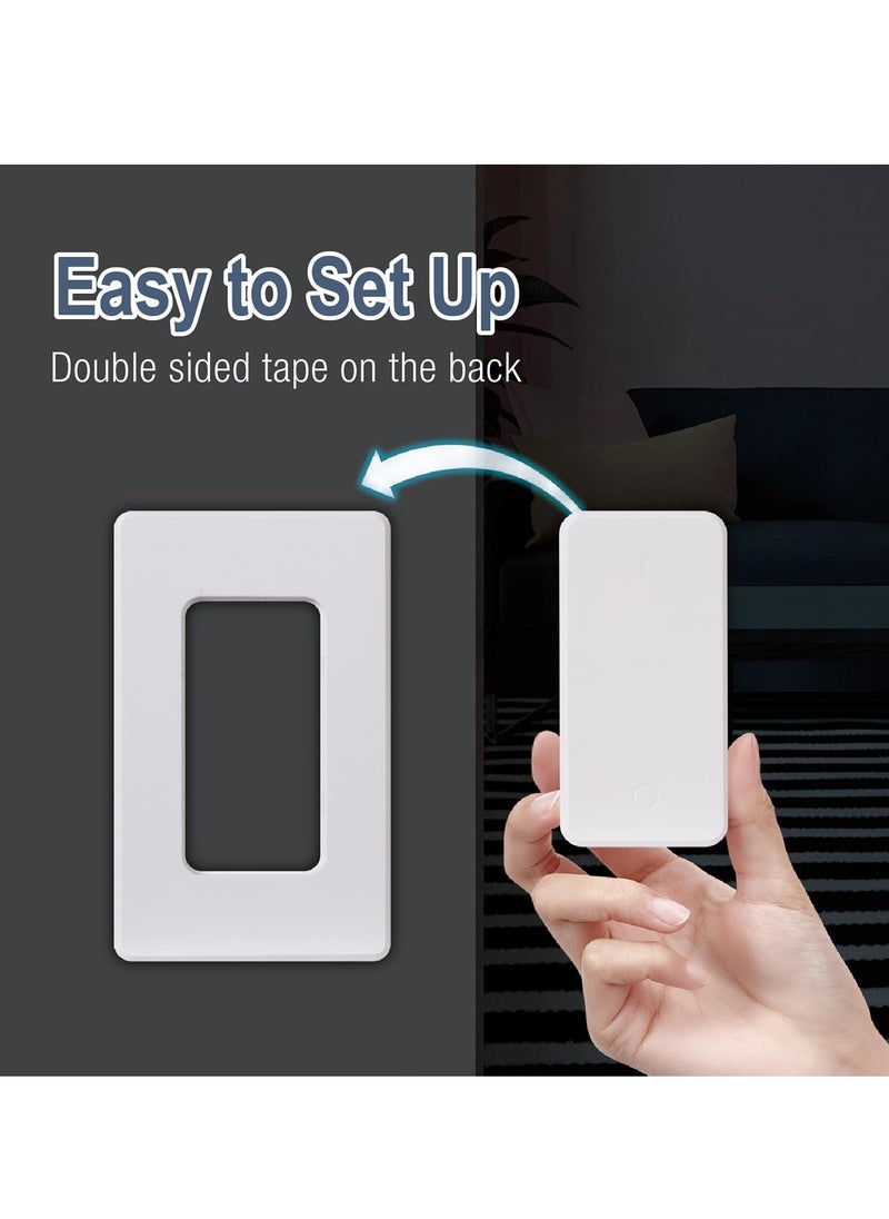 SYOSI - Wireless Light Switch and Receiver Kit Safe Waterproof and Energy Saving No Wiring No Wifi 600ft RF Range Detachable Remote Control Wall Switch for LED Lights Ceiling Fixture Bathroom Bedroom - Image 1