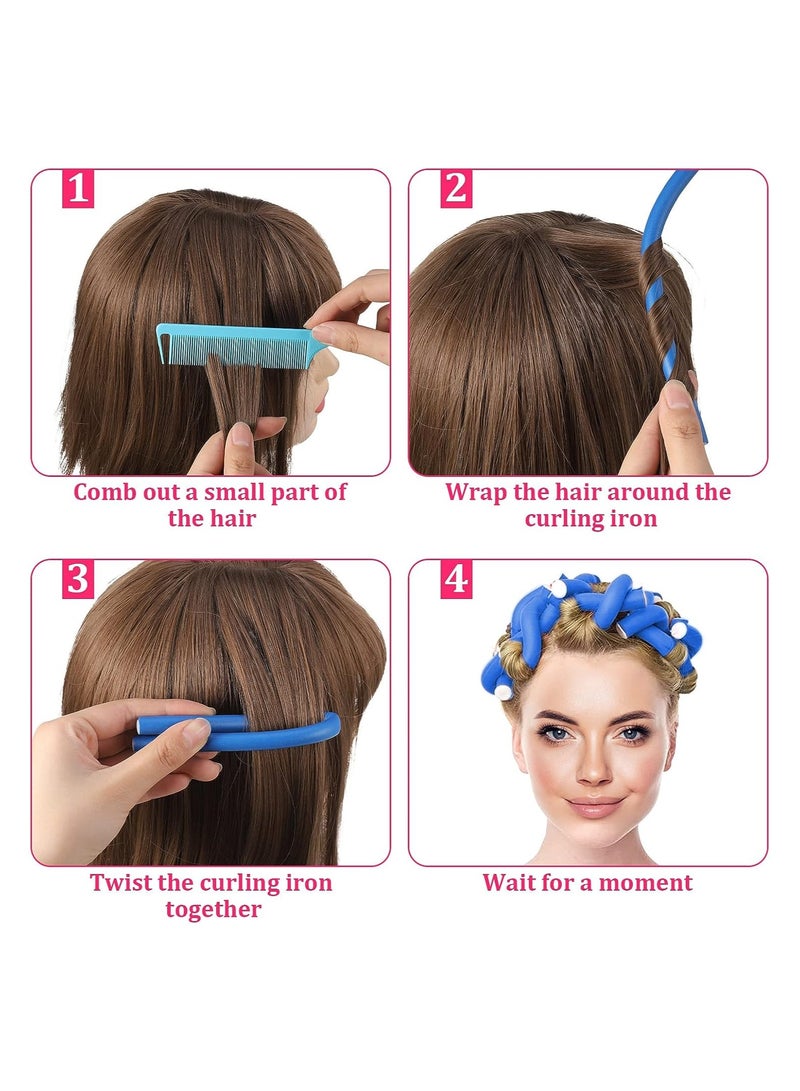 Foam Curler Roller, No Heat Hair Rollers Flexible Foam Curlers Rods, Waves Styling Tool for Hairdresser, Curling Sticks for Hair Salon or DIY, Styling Hairdressing Rollers, 10 Pcs
