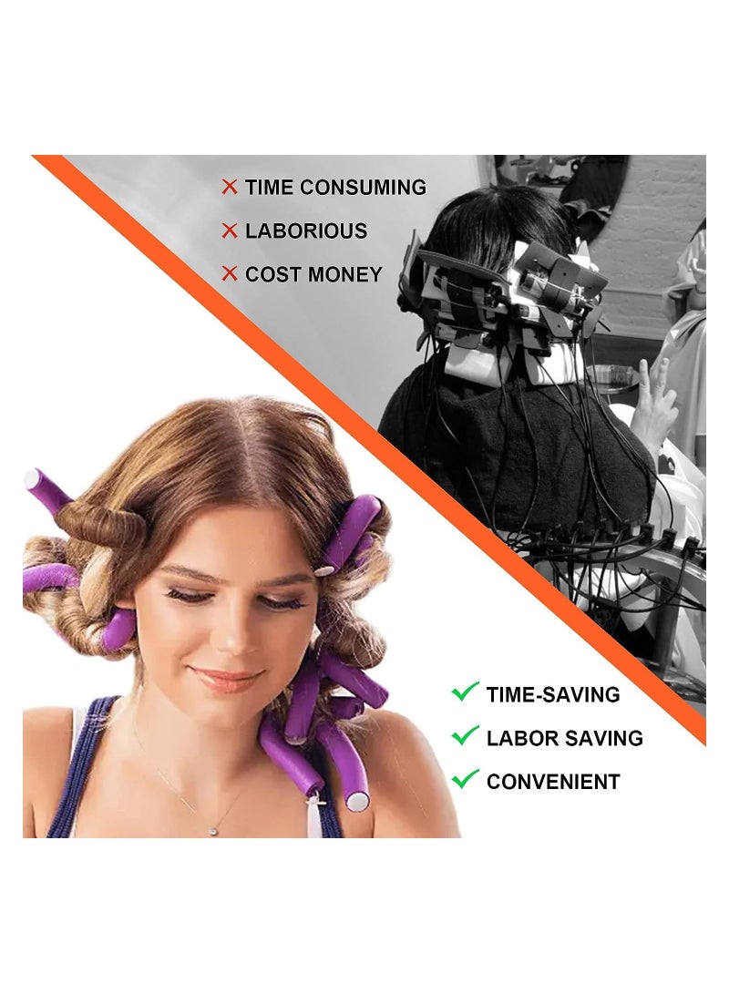 Foam Curler Roller, No Heat Hair Rollers Flexible Foam Curlers Rods, Waves Styling Tool for Hairdresser, Curling Sticks for Hair Salon or DIY, Styling Hairdressing Rollers, 10 Pcs