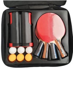 LIVVY Ping Pong Set – 4 Table Tennis Paddles, 6 Balls, Net Included – Professional Racket Kit with Double-Sided Rubber for Indoor/Outdoor Game  - Image 1