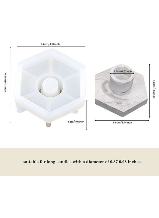 1-Piece Candle Holder Silicone Mold for Resin DIY - Image 2