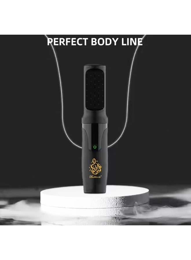 Bakhoor Rechargeable Hair Incense Burner  Portable Comb Oud Bakhoor Holder Electric Aromatherapy Machine Ideal for home, Office and Car (Pink) - Image 4