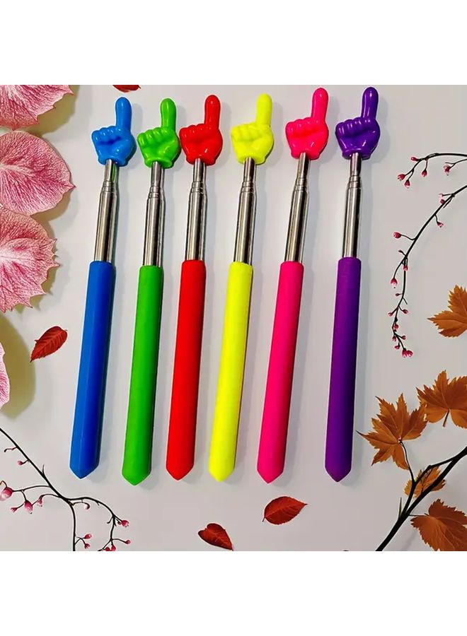 Blue Finger Shaped Guide Stick Extendable Teaching Aid with Ergonomic Grip for Teachers Guides Parents - Image 1