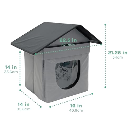 Kitty City Outdoor Stackable Cat House, Cat Cube, Water Resistant Condo, Outdoor Heated Cat House - Image 2