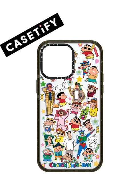 Apple iPhone 13/14 Case,Crayon Shinchan Stickers Magnetic Adsorption Phone Case - Semi transparent