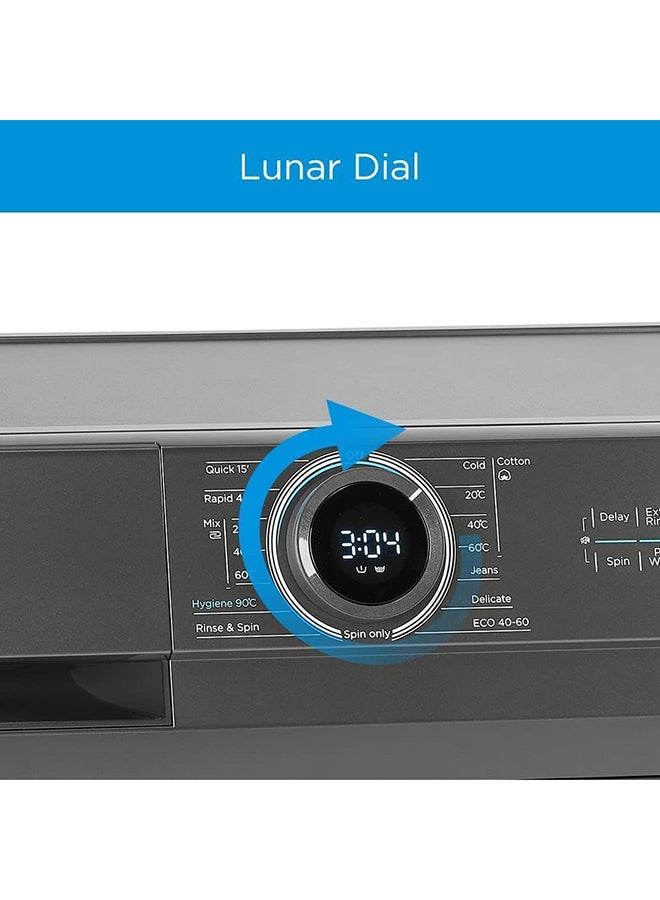 Midea Front Load Washing Machine With BLDC Inverter Motor, 1400 Rpm, 15 Programs, Fully Automatic Washer With Lunar Dial, Integrated Digital Control-LED Display 12 kg 2000 W MF200W120WBT-GCC Titanium - Image 3