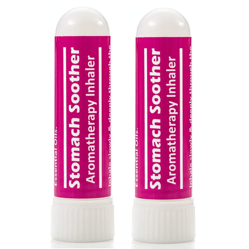 Basic Vigor Nausea and Tummy Aromatherapy Inhaler 2 Pack, Stomach Soother with Essential Oils - Image 1