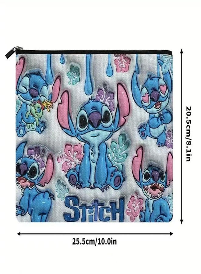 Lilo & Stitch Stitch Shell Cosmetic Bag, Makeup Bag with Zipper, Travel Toiletry Bag for Women - Image 2