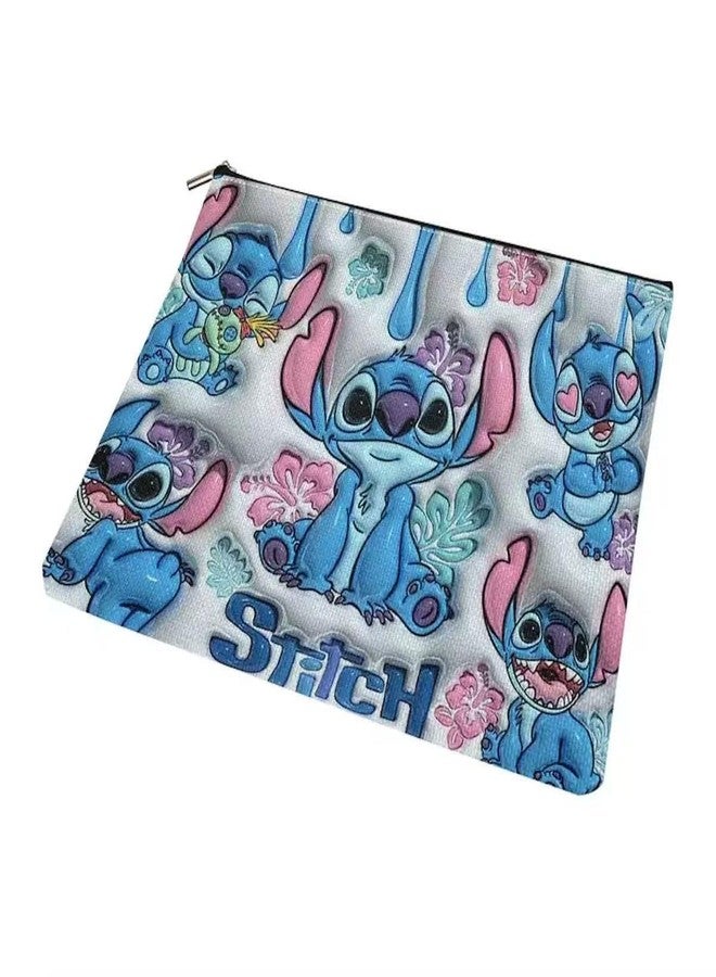 Lilo & Stitch Stitch Shell Cosmetic Bag, Makeup Bag with Zipper, Travel Toiletry Bag for Women - Image 1
