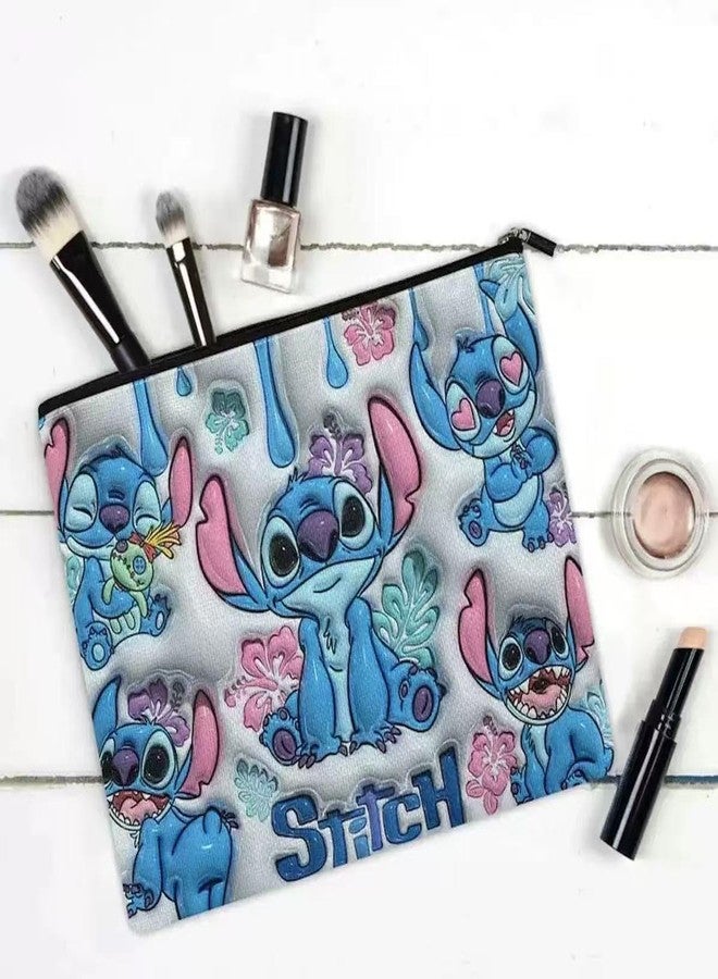 Lilo & Stitch Stitch Shell Cosmetic Bag, Makeup Bag with Zipper, Travel Toiletry Bag for Women - Image 4