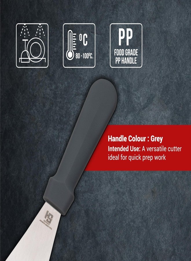 HS WORLD OF HORECA ESSENTIALS HS 9 Inch Professional Plain Kitchen Scraper for Mixing Cutting Ice Cream, Cake, Chocolate, Dough with Medium Handle | Stainless Steel | Japanese Grade SUS420J2 for Home and Commercial Use - Image 5