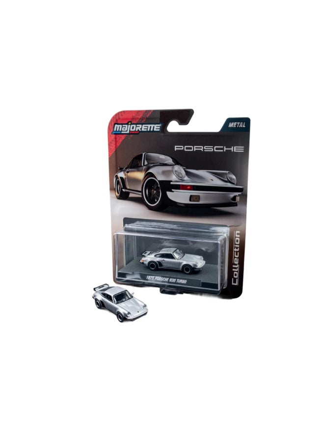 Majorette Metal Collection 1975 Porsche 930 Turbo Die-Cast Car (1:64, Silver) - Image 1