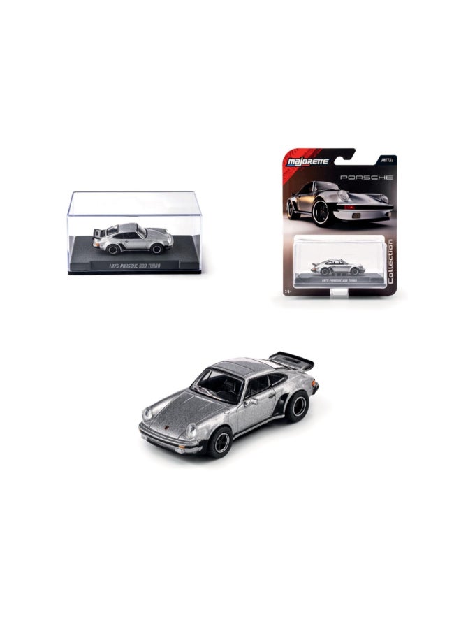 Majorette Metal Collection 1975 Porsche 930 Turbo Die-Cast Car (1:64, Silver) - Image 2