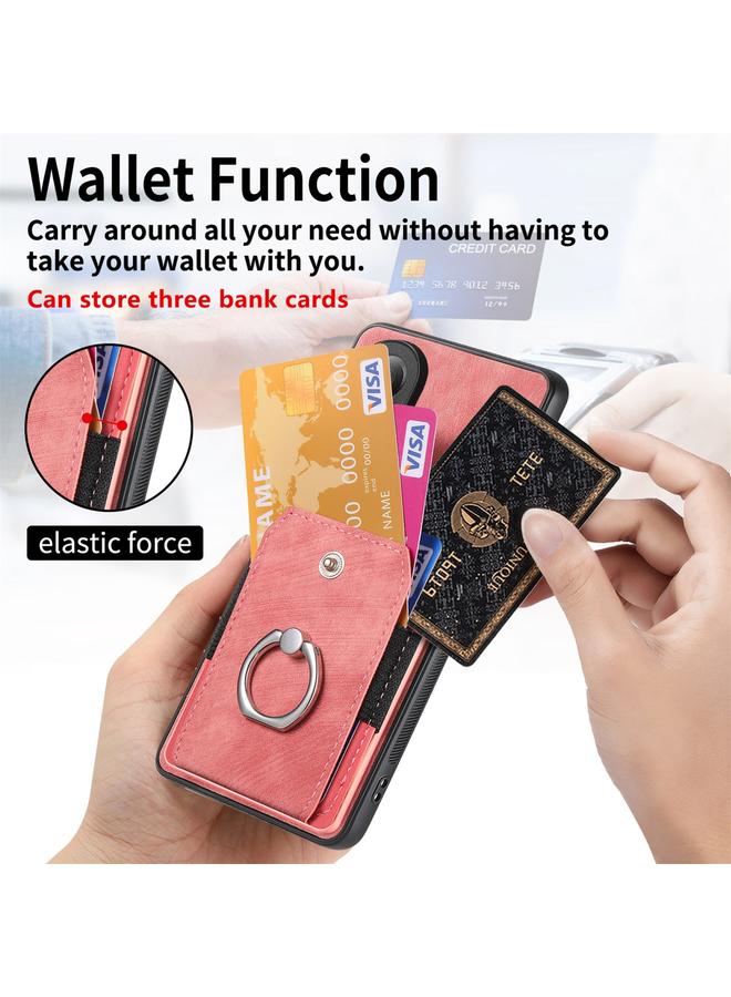 اس-توب جراب هاتف Realme C67 4G بتصميم كلاسيكي مع حلقة ومحفظة وبطاقة - Image 4