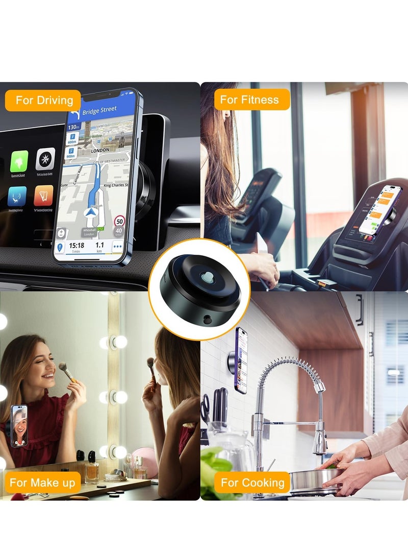 SOLARAE Magnetic Car Suction Cup Holder Mount,360 Rotation Magnetic Car Cell Phone Holder,Suction Cup Car Phone Mount,Universal Adjustable Windshield Dashboard Mobile Phone Holder - Image 4