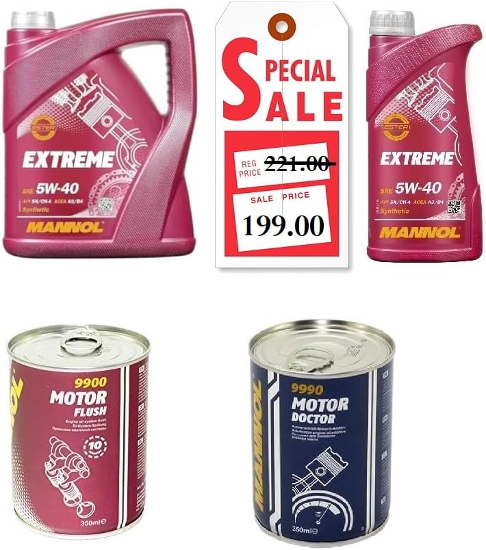 HTE Mannol Engine Flush Kit with Premium Engine Oils