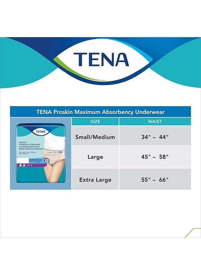 Tena - Incontinence Underwear for Women, Maximum Absorbency, ProSkin - Large - 72 Count - Image 1