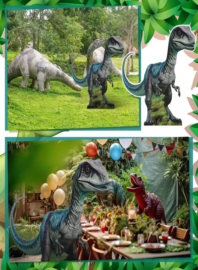 Colingmill 4 ft Life Size Velociraptor Dinosaur Cardboard Standup Cutout Jurassic Birthday Party Decoration Photo Prop PVC Cutout Dinosaur Theme Party Photo Prop for Animal Jurassic Theme Supply - Image 4