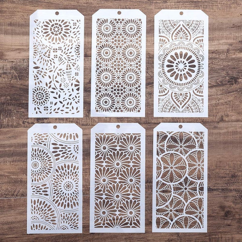 SLGIFT DIY Decorative Stencil Template for Scrapbooking Painting on Wall Furniture CraftsSet of 6 Sunflower