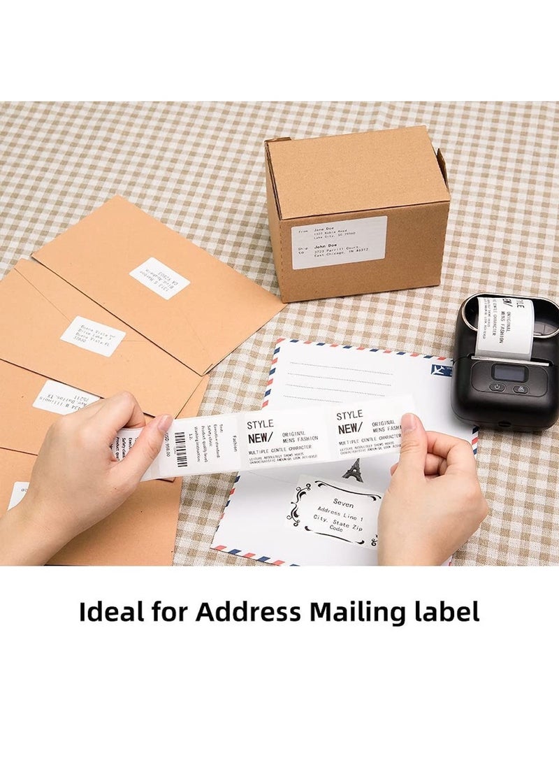 هويتك طابعة ملصقات حرارية لاسلكية - رمادية | محمولة وبدون حبر - Image 4