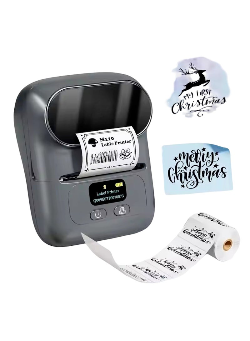 هويتك طابعة ملصقات حرارية لاسلكية - رمادية | محمولة وبدون حبر - Image 5