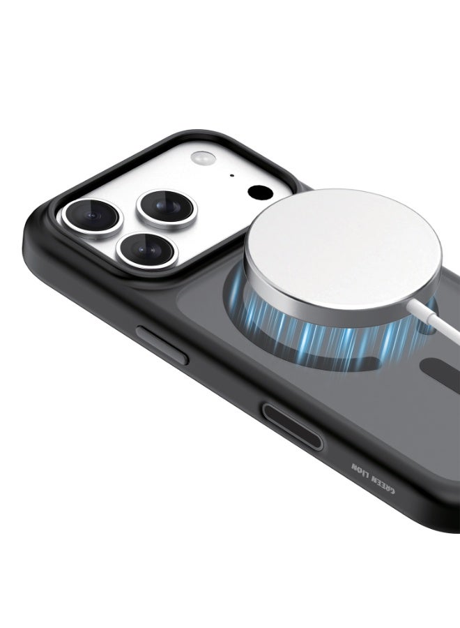 جرين ليون جراب MagSafe لهاتف iPhone 18 Pro Max، خفيف الوزن للغاية، مصنوع من مزيج من البولي كربونات والبولي يوريثين الحراري، يوفر حماية مزدوجة الطبقات - Image 3