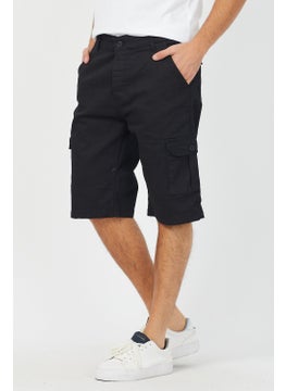 Cool Tarz Cool Style Men's Black Cargo Pocket Lycra Shorts  - Image 1
