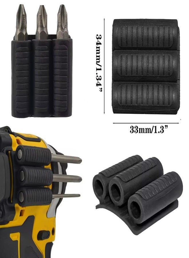 Saipe 3pcs Universal Fit Drill Bit Holders for Impact Drivers and Drills, Drill Bit Sleeve Organizer Strong Adhesive Attach to Impact Drivers, Hold 6 Drill Tips on Side of Power Drill - Image 4