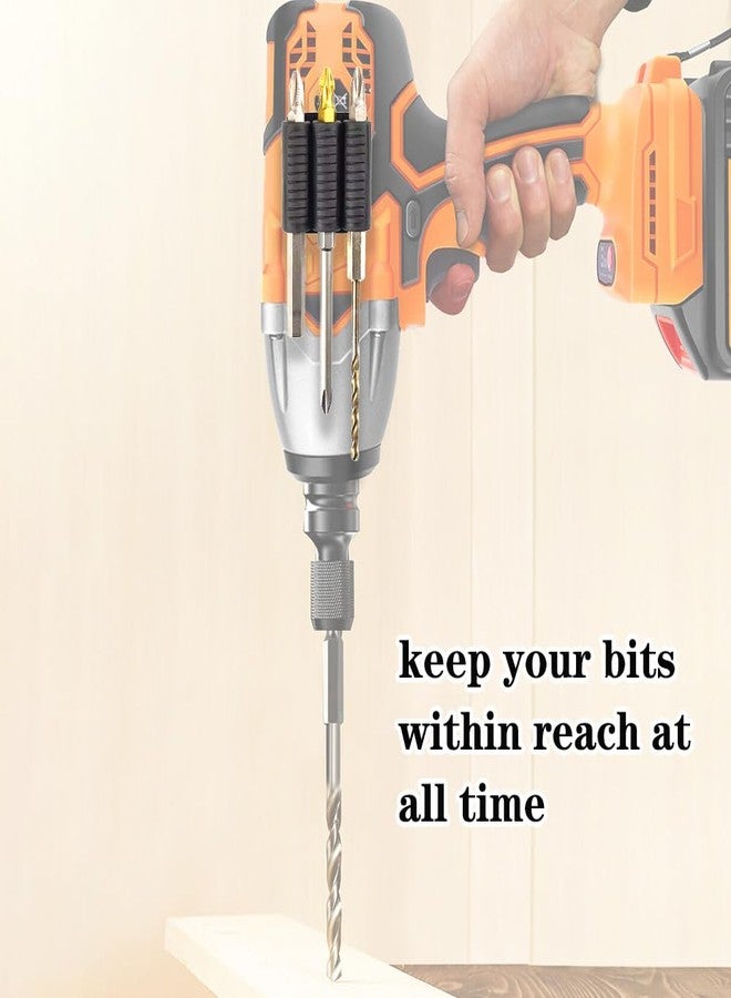 Saipe 3pcs Universal Fit Drill Bit Holders for Impact Drivers and Drills, Drill Bit Sleeve Organizer Strong Adhesive Attach to Impact Drivers, Hold 6 Drill Tips on Side of Power Drill - Image 5