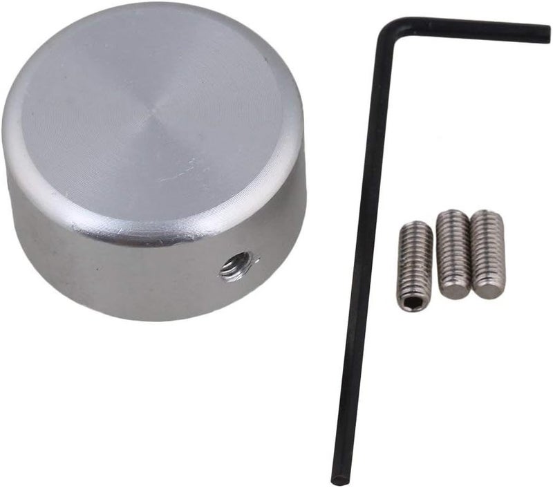 Silver Aluminum Alloy Guitar Pedal Footswitch Topper With Hexagon Wrench - Image 1