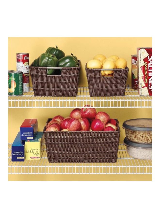 Whitmor Rattique Small Shelf Tote Espresso Java - Image 2