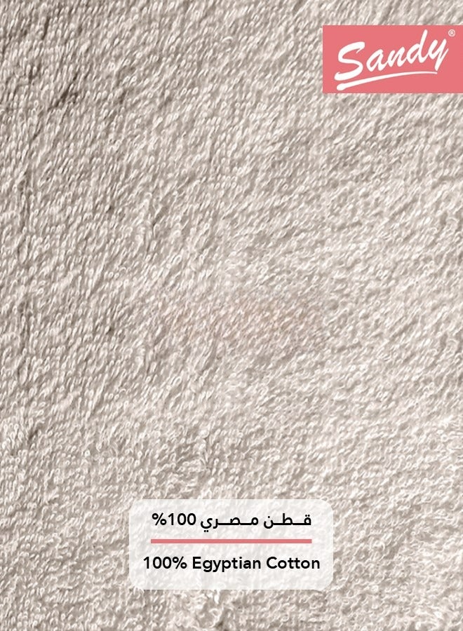 ساندي طقم مناشف حمام كبيرة جدا ساندي بجودة الفنادق قطن 100% صنعت في مصر، ناعمة وسريعة الجفاف وعالية الامتصاص (عبوة من قطعتين - 90×180 سم) - بيج - Image 5