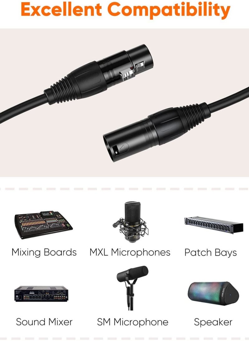 Generic Cable Creation 10 Feet 3PIN Male to Female Balanced Microphone Cable Compatible with Recording Applications Mixers Speaker Systems DMX Lights  - Image 5