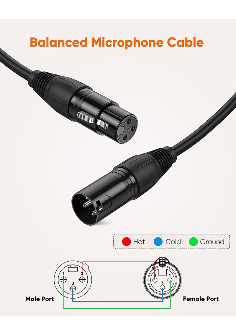 Generic Cable Creation 10 Feet 3PIN Male to Female Balanced Microphone Cable Compatible with Recording Applications Mixers Speaker Systems DMX Lights  - Image 2