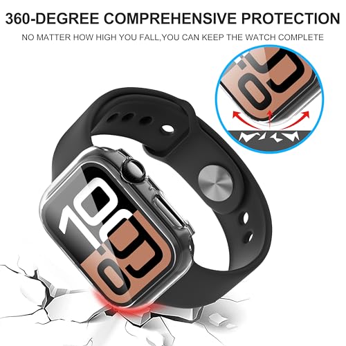 Diruite 2-Pack Apple Watch Series 11/10 46mm Case with Tempered Glass Screen Protector -Clear - Image 4