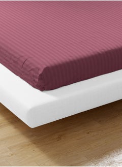 King Striped Fitted Sheet with 2 Pillow Case 200 x 200 Cm Maroon - pzsku/ZEDBCC6D3760AEFEB3271Z/45/_/1727177340/77de3fe8-adde-4f90-af65-7a126c569a96