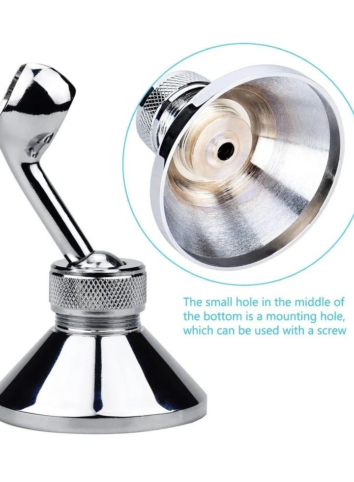 Shower Head Holder, Adjustable Removable Wall Bracket Zinc Alloy Bathroom Wand Mounted with Screw for Standard Handheld Hose - Image 4