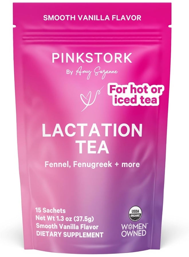 Pink Stork - Lactation Nursing Tea Smooth Vanilla 15 Sachet(S) - Image 1