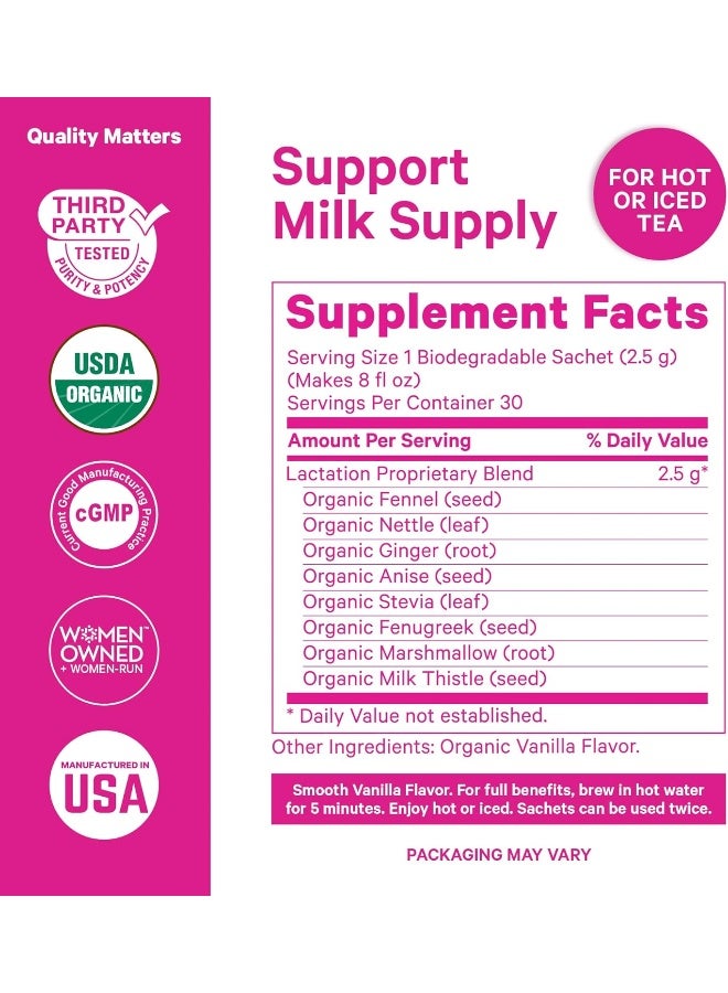 Pink Stork - Lactation Nursing Tea Smooth Vanilla 15 Sachet(S) - Image 4