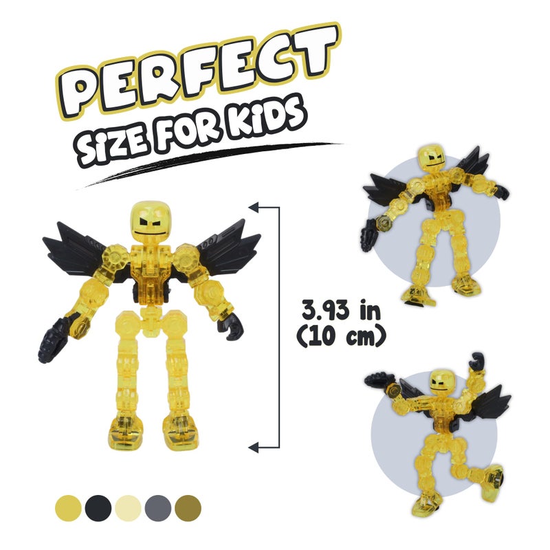 Zing Klikbot Galaxy Pack, Set of 3 Poseable Action Figures with Weapons, Includes 1 Hero (Ice), 1 Villain (Maze) and 1 Guardian (Scorpion), Stop Motion Animation Figure, Great for Kids Ages 6 and Up - Image 4