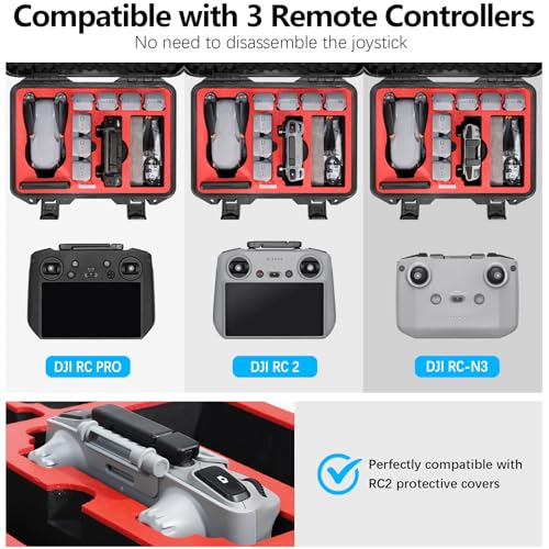 FPVtosky Air 3S/ Air 3 Accessories Bundle 5-IN-1 Accessories Kit, Include Hard Case, Neck Lanyard, Screen Protector, Sunshade Protective Cover, Propeller Holder for DJI Air 3S Accessories - Image 3