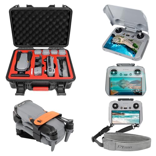 FPVtosky Air 3S/ Air 3 Accessories Bundle 5-IN-1 Accessories Kit, Include Hard Case, Neck Lanyard, Screen Protector, Sunshade Protective Cover, Propeller Holder for DJI Air 3S Accessories - Image 1